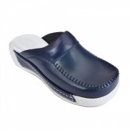 Lacivert Saraçlı Sabo Terlik Hakiki Deri Ortopedik Drsabo