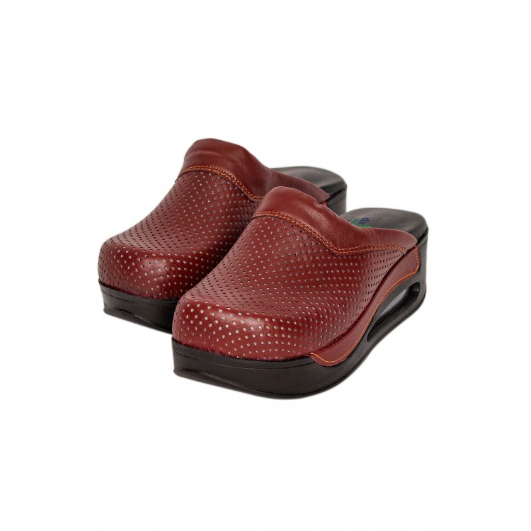 Bordo Airmax Bayan Sabo Terlik Orijinal Hakiki Deri