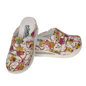 Beyaz Baykuş Bayan Sabo Terlik Orijinal Hakiki Deri