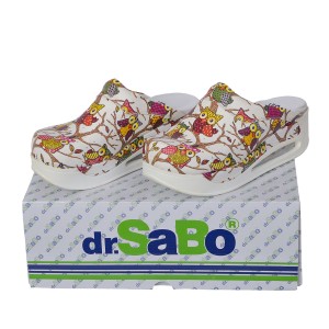 Beyaz Baykuş Bayan Sabo Terlik Orijinal Hakiki Deri