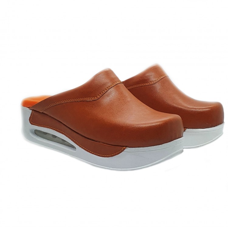 Sabo Terlik Bayan Kiremit Ortopedik Deri Airmax            