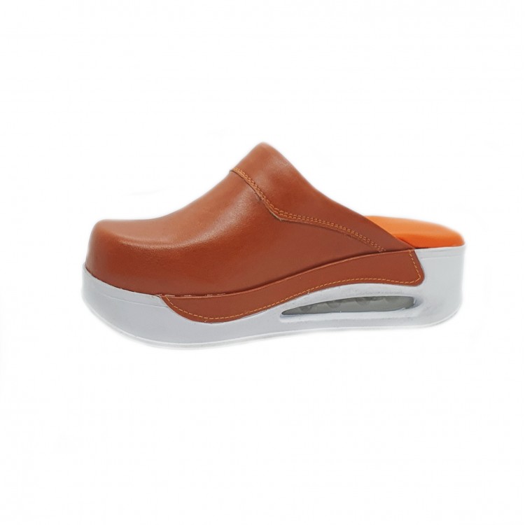 Sabo Terlik Bayan Kiremit Ortopedik Deri Airmax            