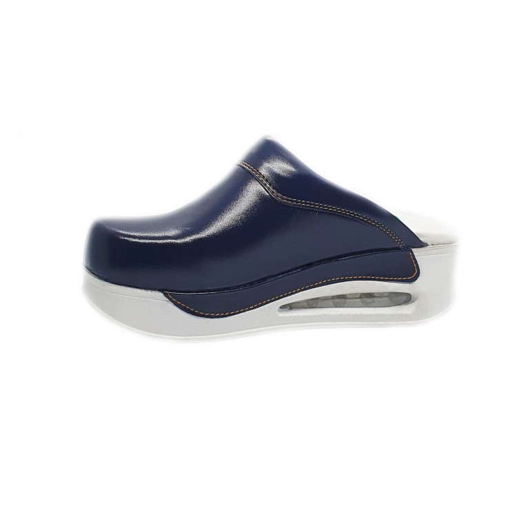 Sabo Terlik Bayan Lacivert Ortopedik Deri Airmax            