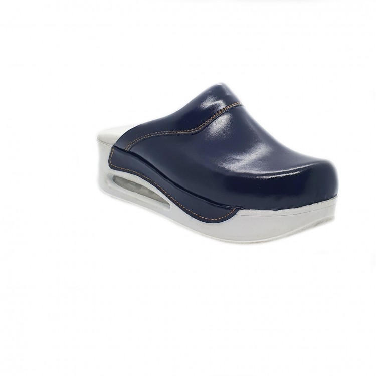 Sabo Terlik Bayan Lacivert Ortopedik Deri Airmax            