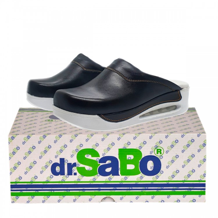 Sabo Terlik Bayan Siyah Ortopedik Deri Airmax            