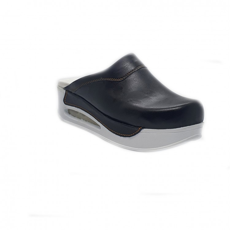 Sabo Terlik Bayan Siyah Ortopedik Deri Airmax            