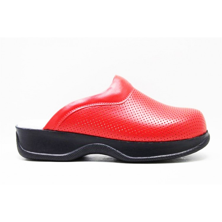 Kırmızı Ortopedik Hakiki Sabo Terlik Drsabo