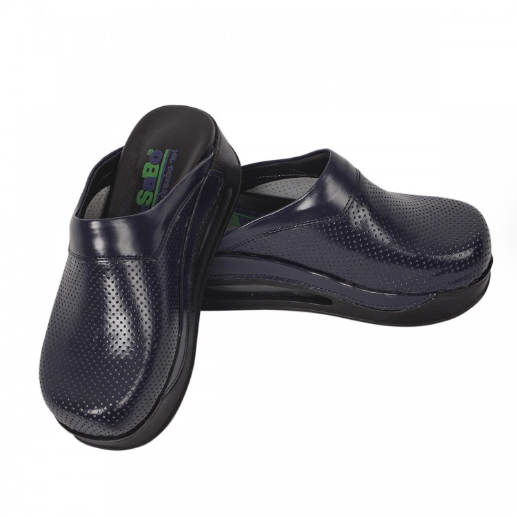 Lacivert Airmax Bayan Sabo Terlik Orijinal Hakiki Deri