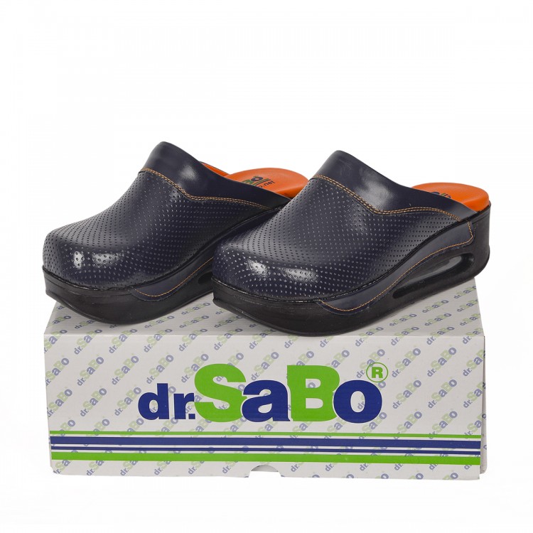 Lacivert Turuncu Airmax Bayan Sabo Terlik Orijinal Hakiki Deri