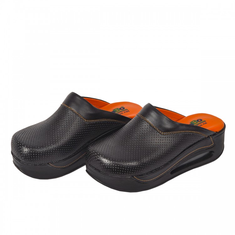 Siyah Turuncu Airmax Bayan Sabo Terlik Orijinal Hakiki Deri