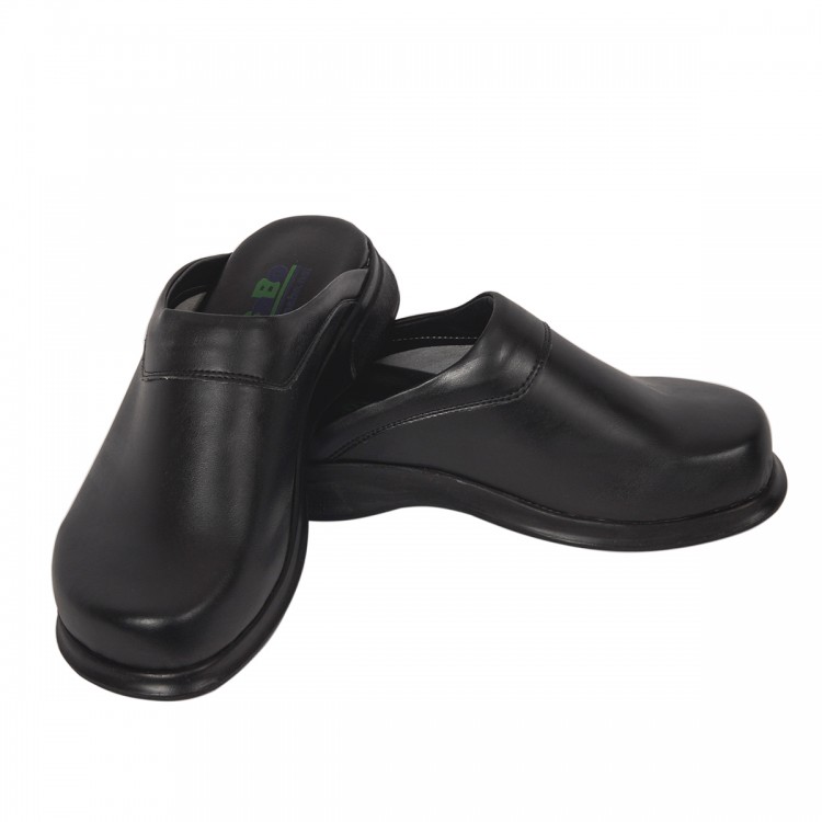 Siyah Aşçı Erkek Sabo Terlik