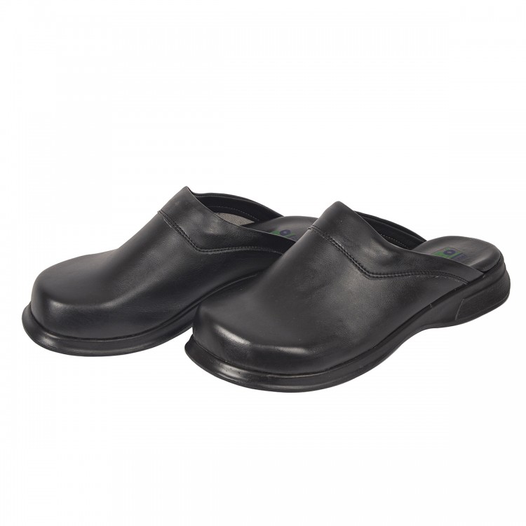 Siyah Aşçı Erkek Sabo Terlik