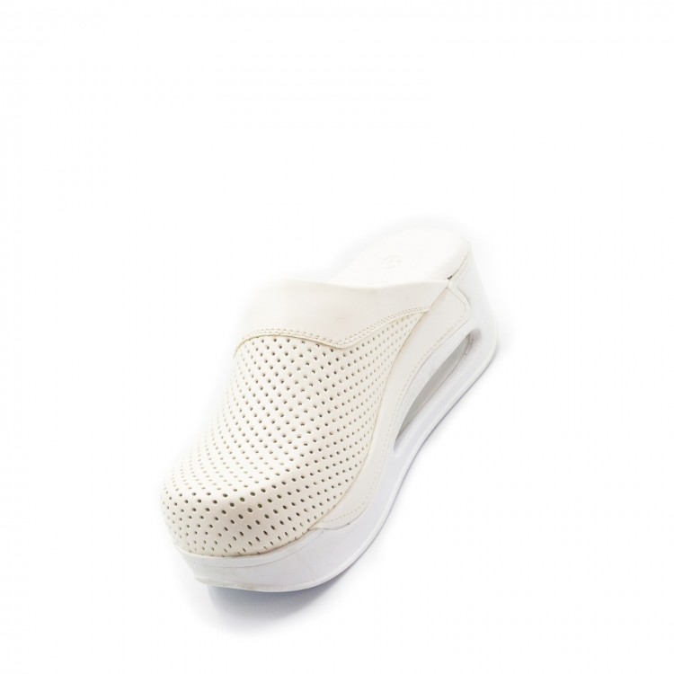 Beyaz Airmax Bayan Sabo Terlik Orijinal Hakiki Deri